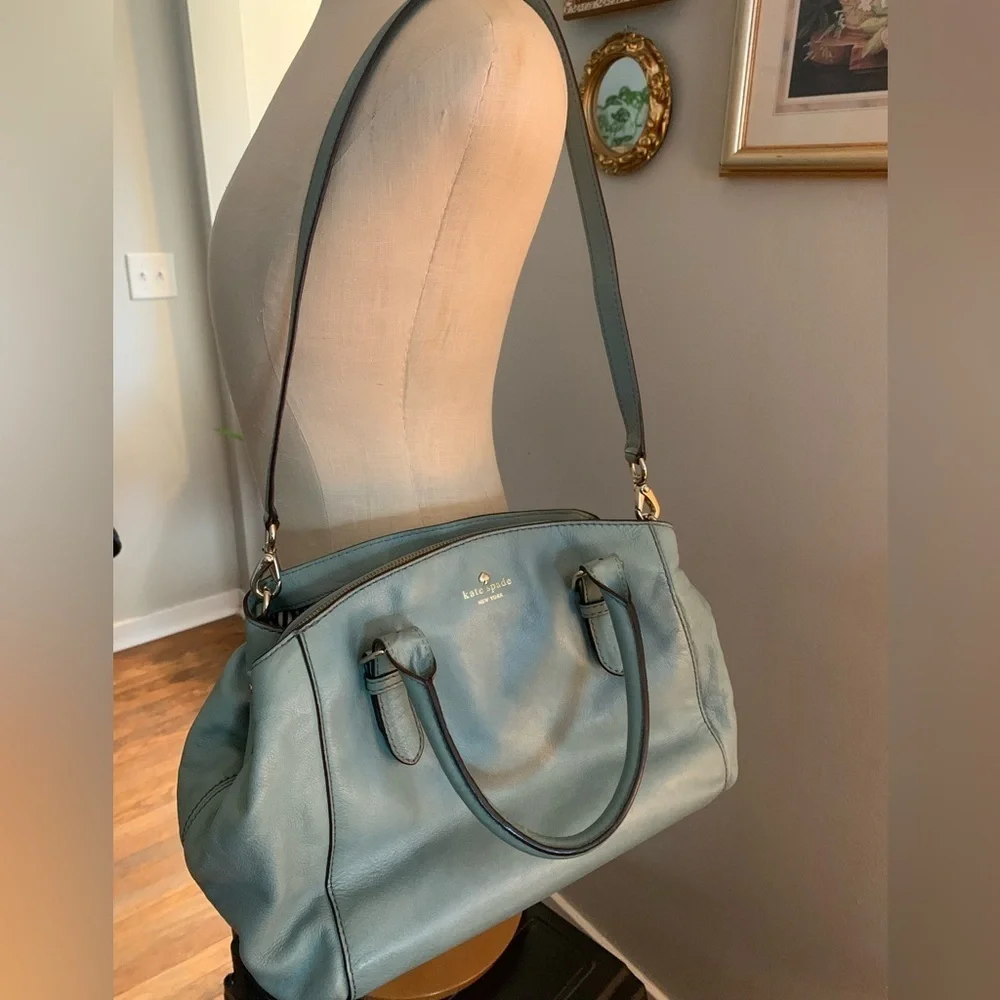 Kate Spade Brighton Park Sloan Satchel Baby Blue Preppy Travel Personal Item